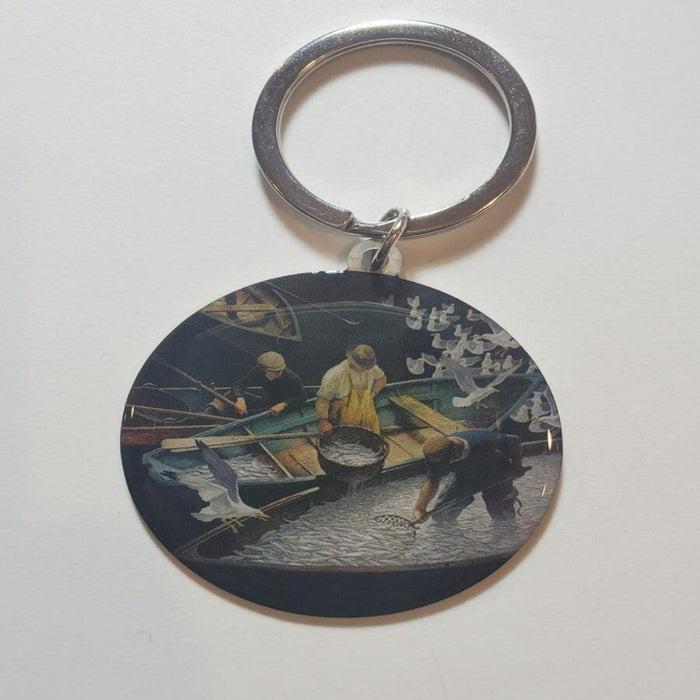 Keychain: Dark Harbor Fisherman by N. C. Wyeth