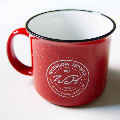 Mug: Homer Red Ceramic Camp Mug - PMA Store at the Portland Museum of Art, Maine