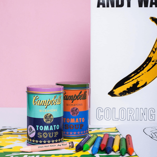 Andy Warhol Soup Can Crayons Orange