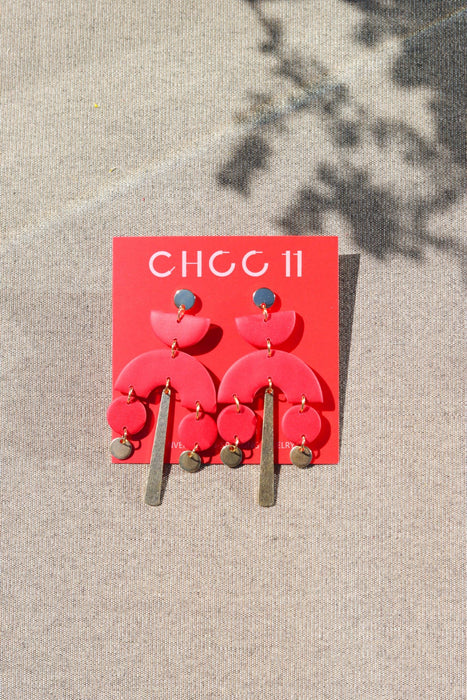 MIRANDA EARRINGS: Scarlet